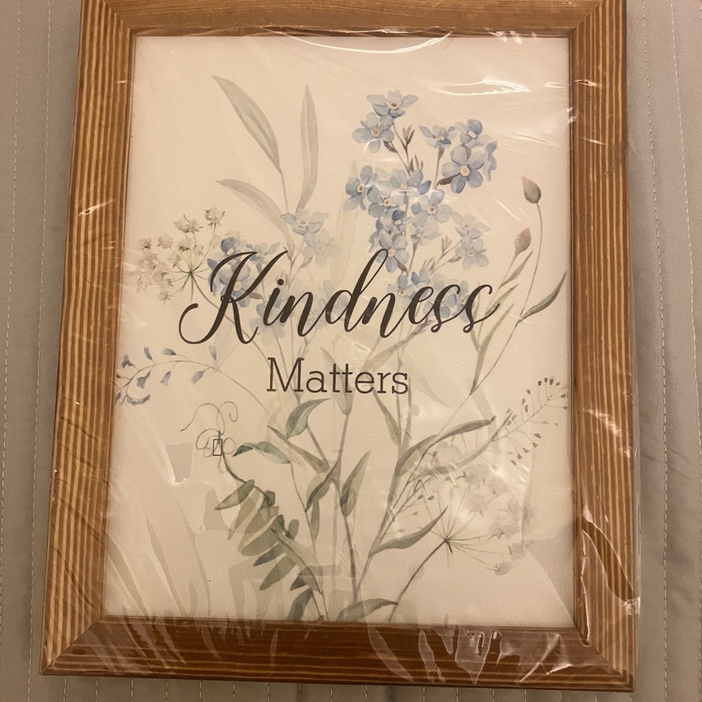 New Pureluca Wall Art Decor 10 x 8 Inspirational "Kindness Matters"